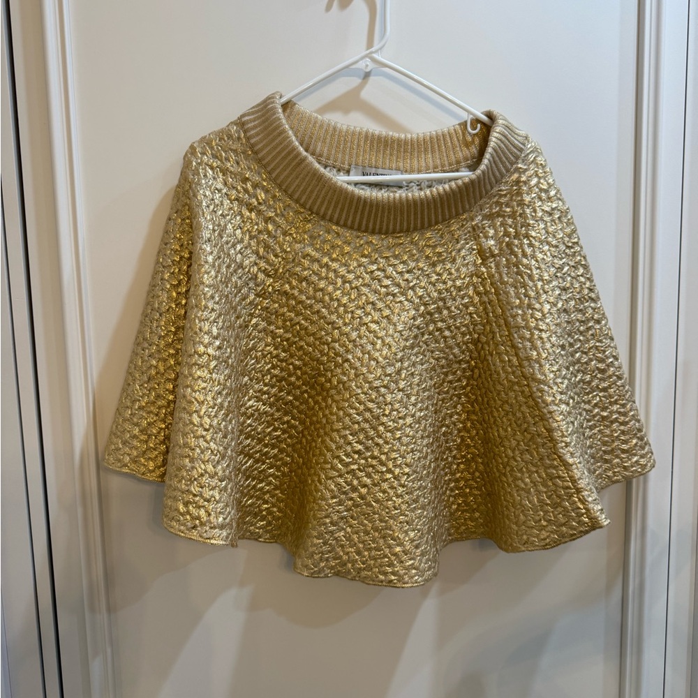 Valentino Gold Coated Wool
Knit Flared Mini Skirt  New with tags! M - Picture 14 of 14